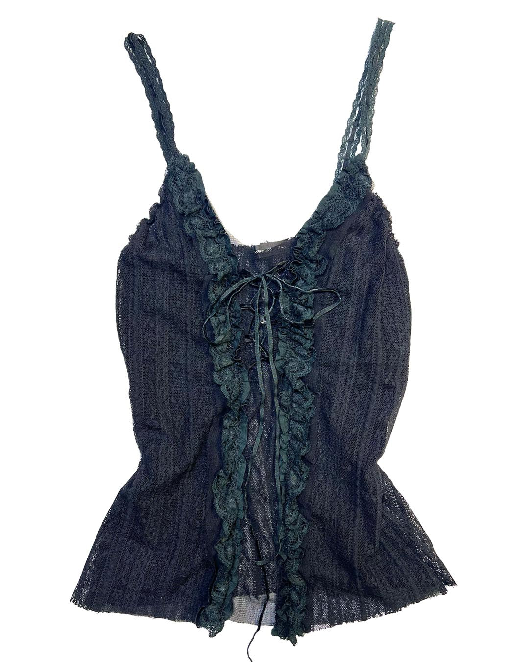 Midnight Lace-Up Cami