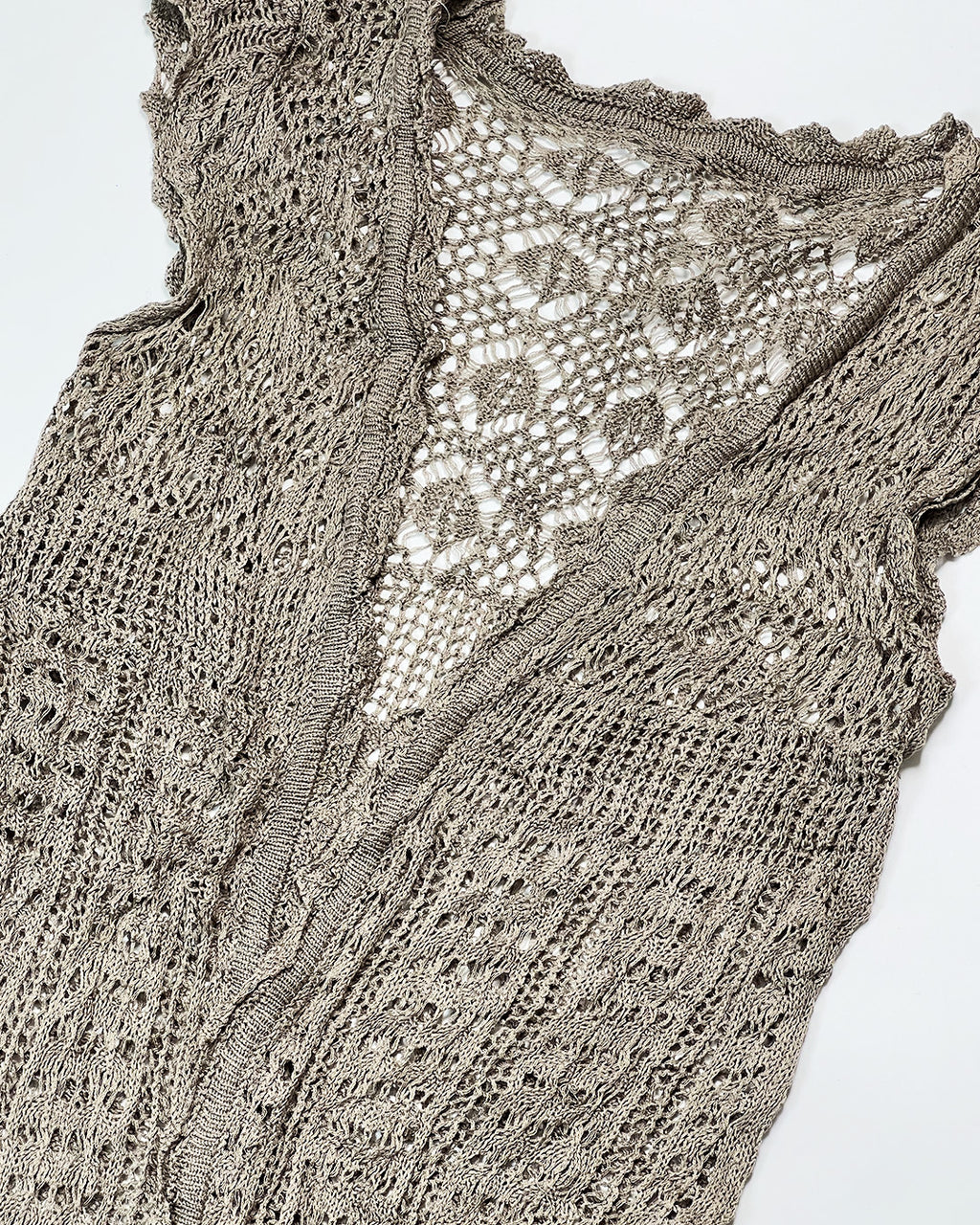 Dusty Crochet Knit Vest Layering Set