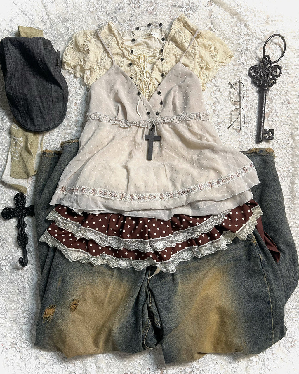 Milk Lace Dollhouse Set