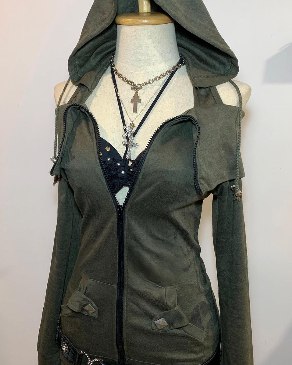 Faded Long Hoodie Dress