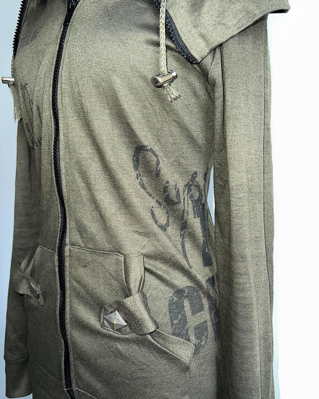 Faded Long Hoodie Dress