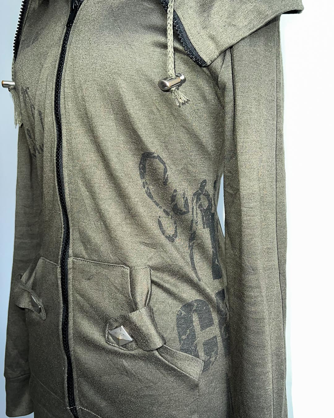 Faded Long Hoodie Dress