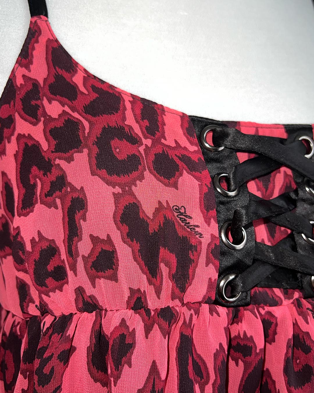 Ghost of Harlem Pink Leopard Corset Dress