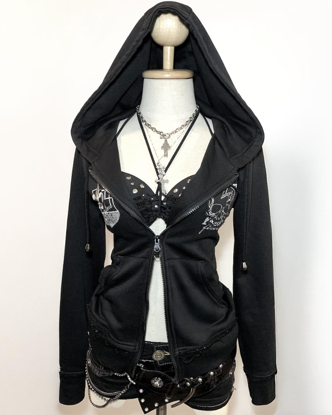 Ghost of Harlem Broken Badge Zip Jackets