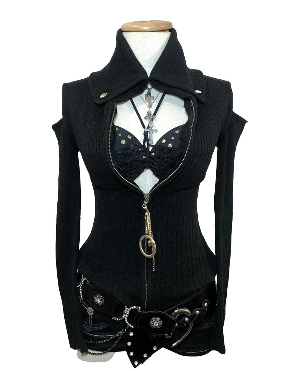 Keyhole Knit Top Outer