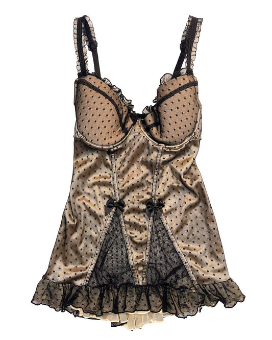 Sheer Dots Corset Slip