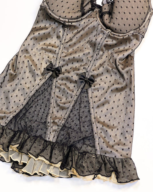 Sheer Dots Corset Slip