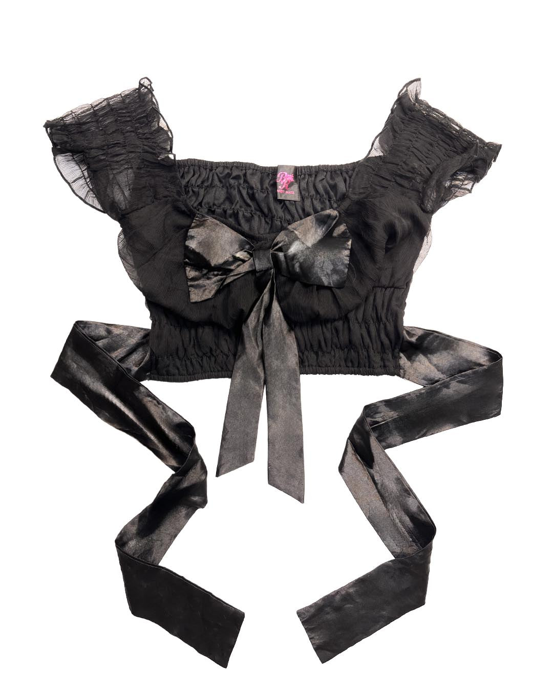 Velvet Ribbon Off-Shoulder Top