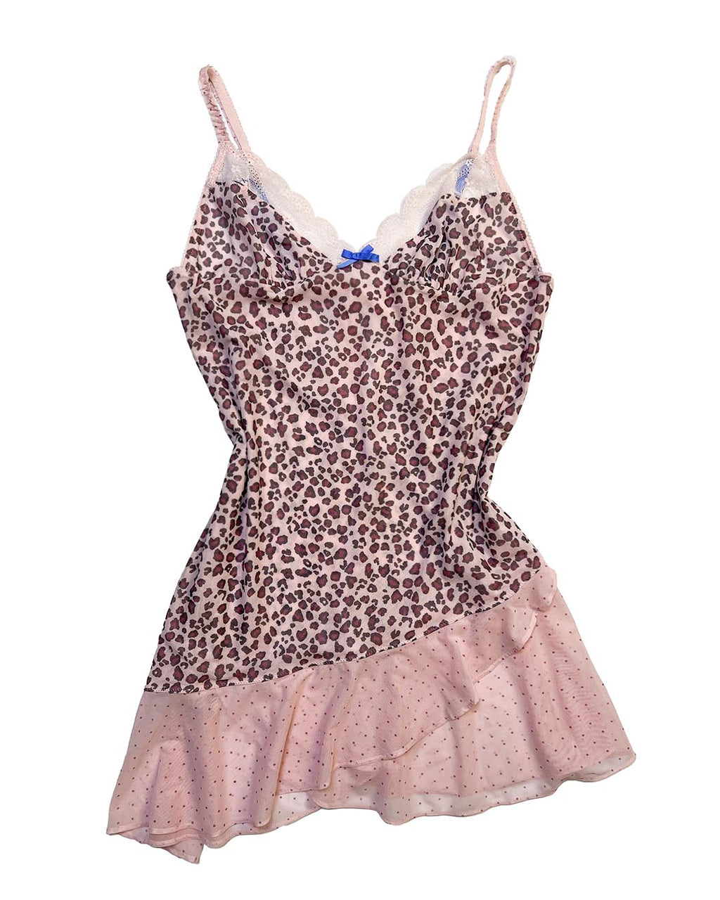 Pink Leopard Slip Dress