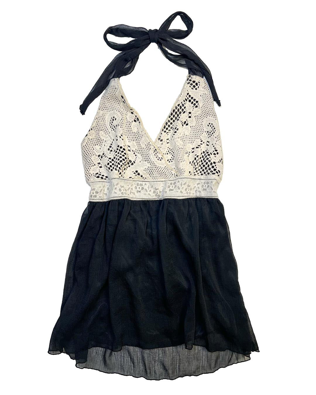 Crochet Halter Babydoll Top