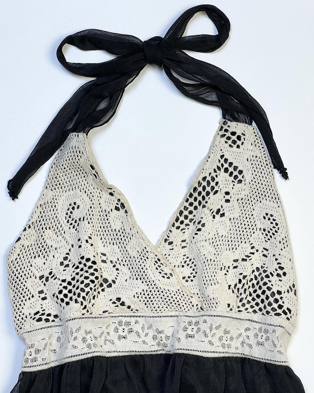 Crochet Halter Babydoll Top