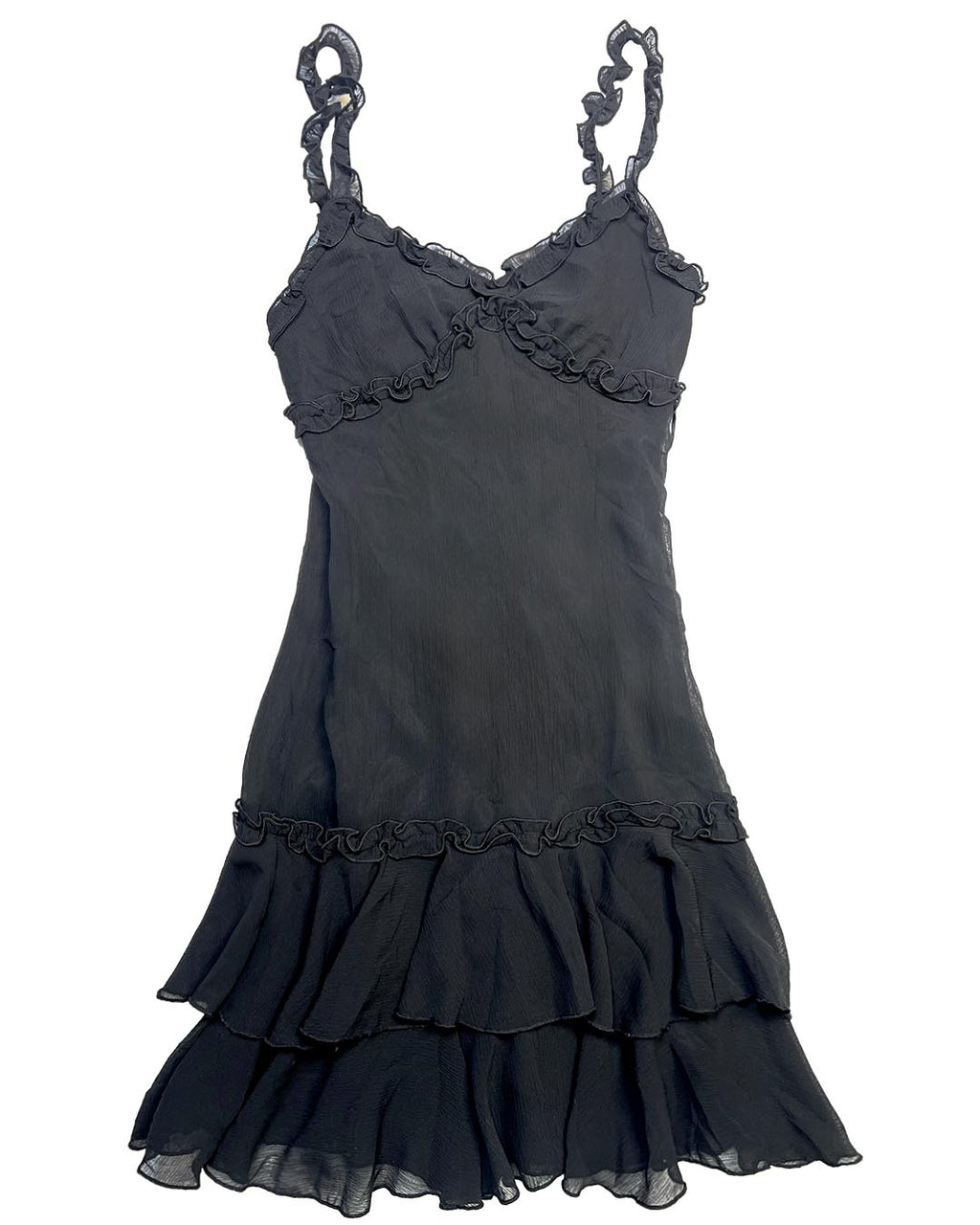 Black Ruffle Tiered Dress