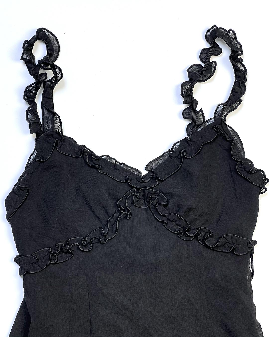 Black Ruffle Tiered Dress