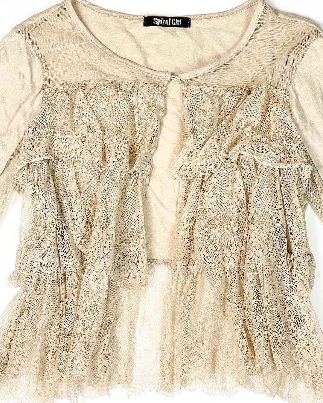 SPIRALGIRL Layered Lace Cardigan