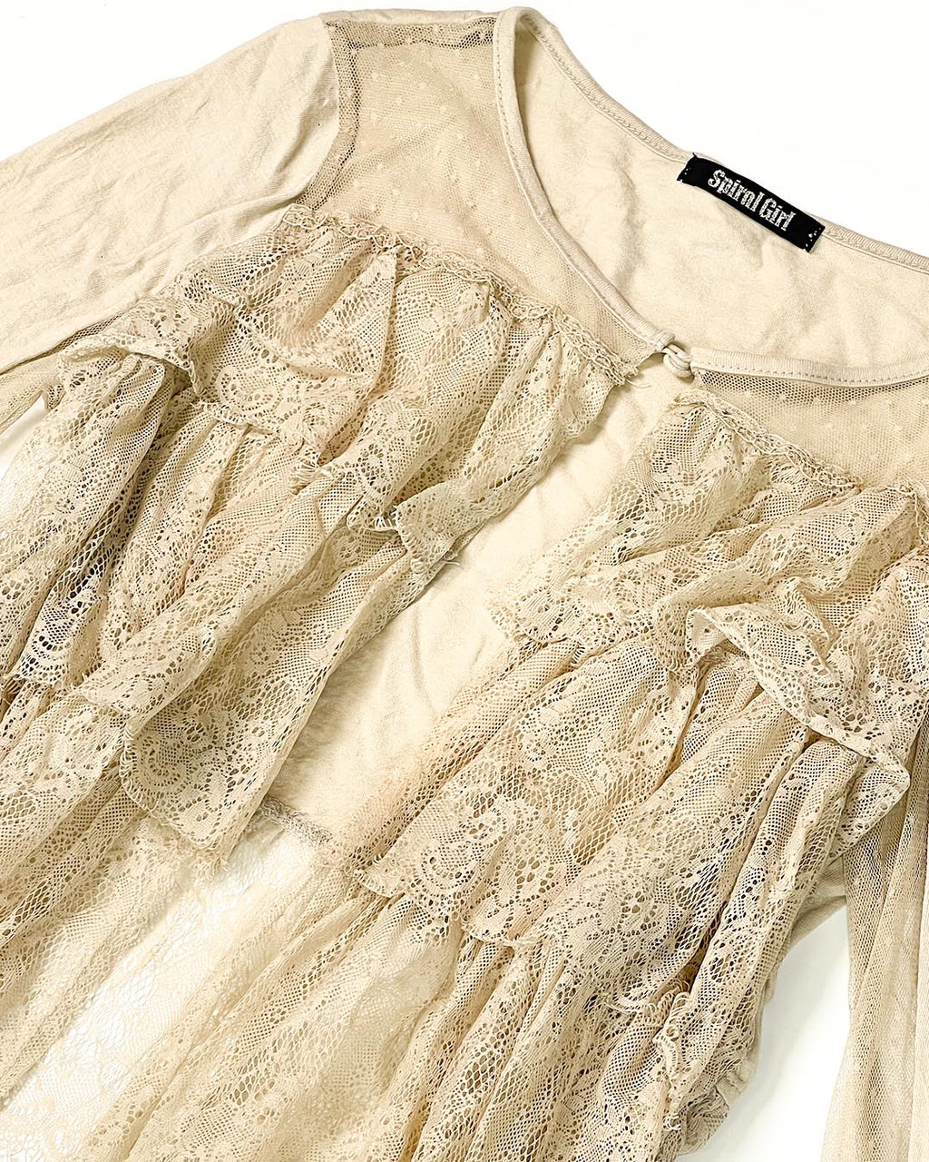 SPIRALGIRL Layered Lace Cardigan