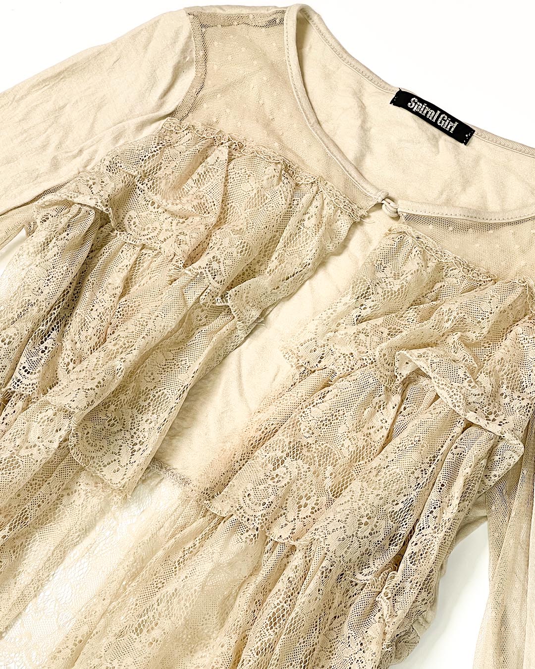 SPIRALGIRL Layered Lace Cardigan