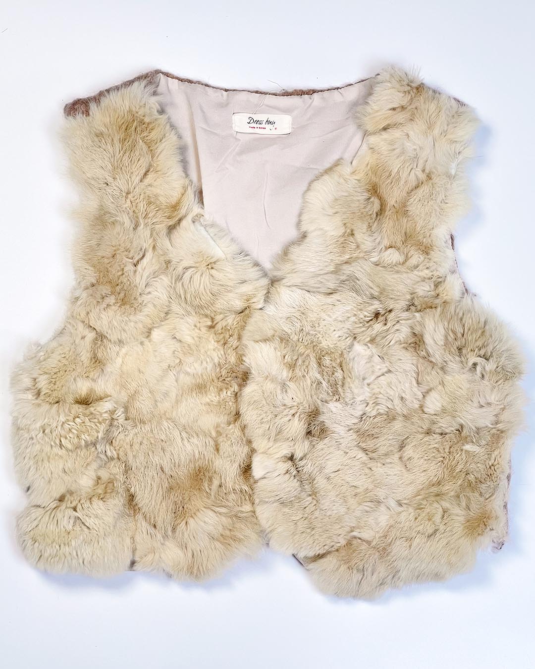 Satin Puff & Fur Vest Set