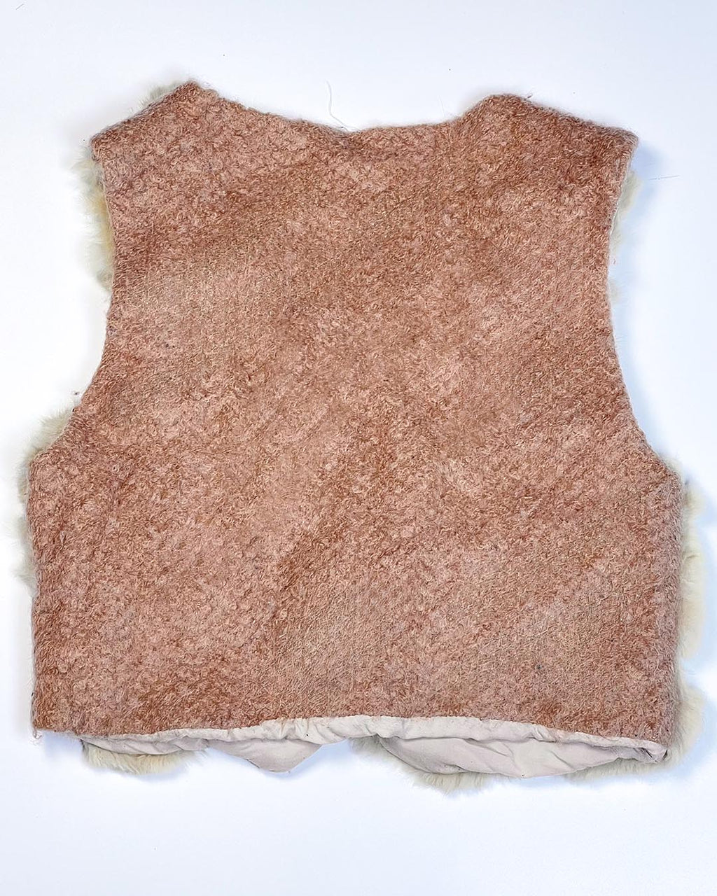 Satin Puff & Fur Vest Set