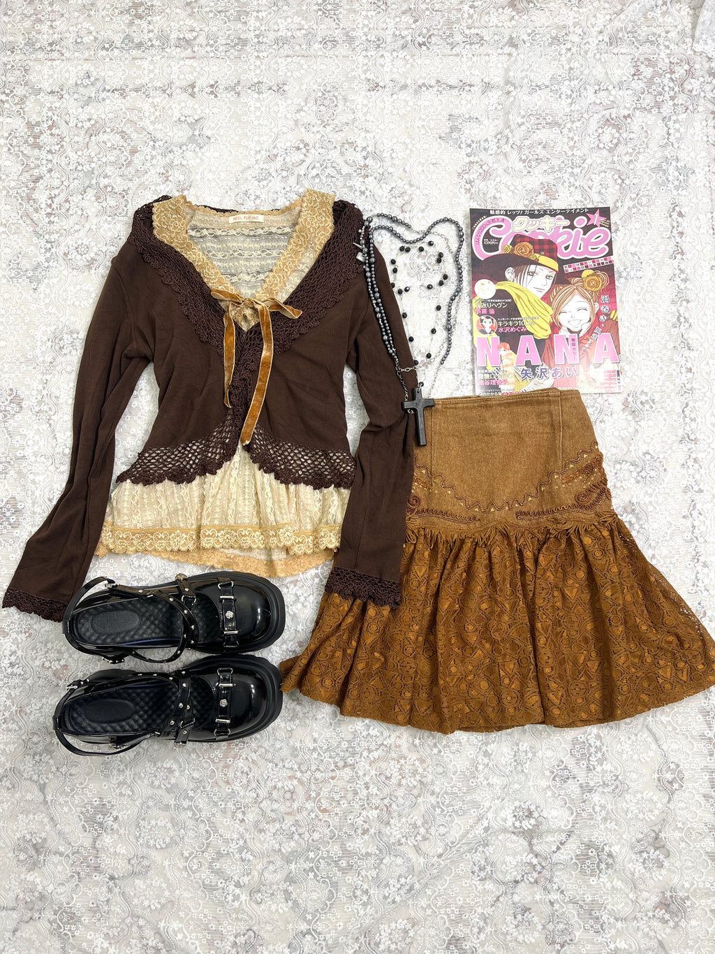 [06D110S] Antique Caramel Kissed Set