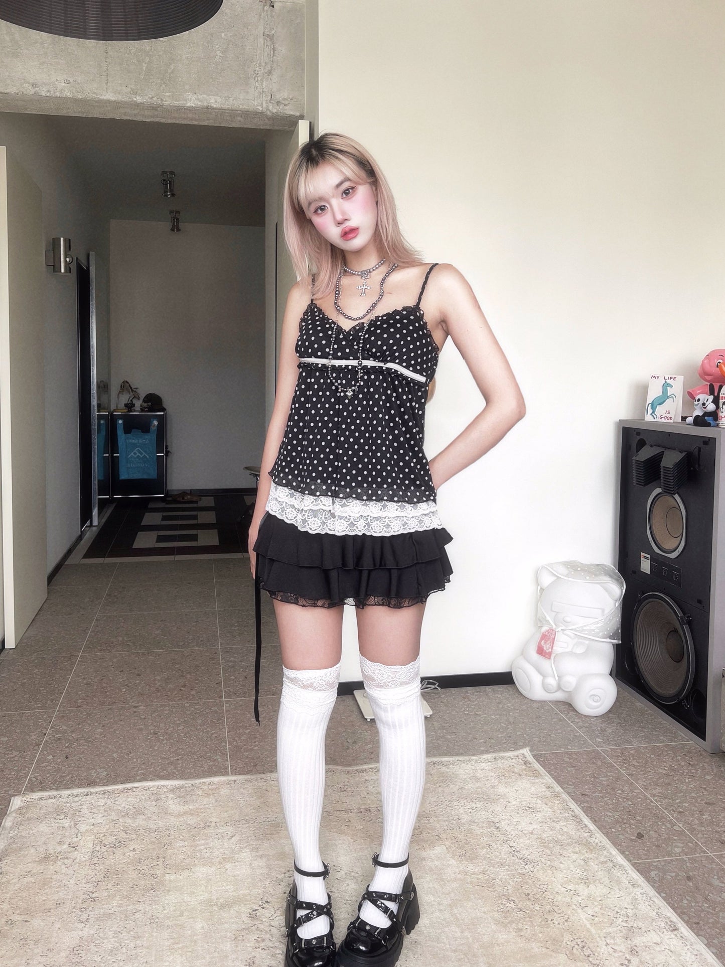 Nana Dots Lace Cami