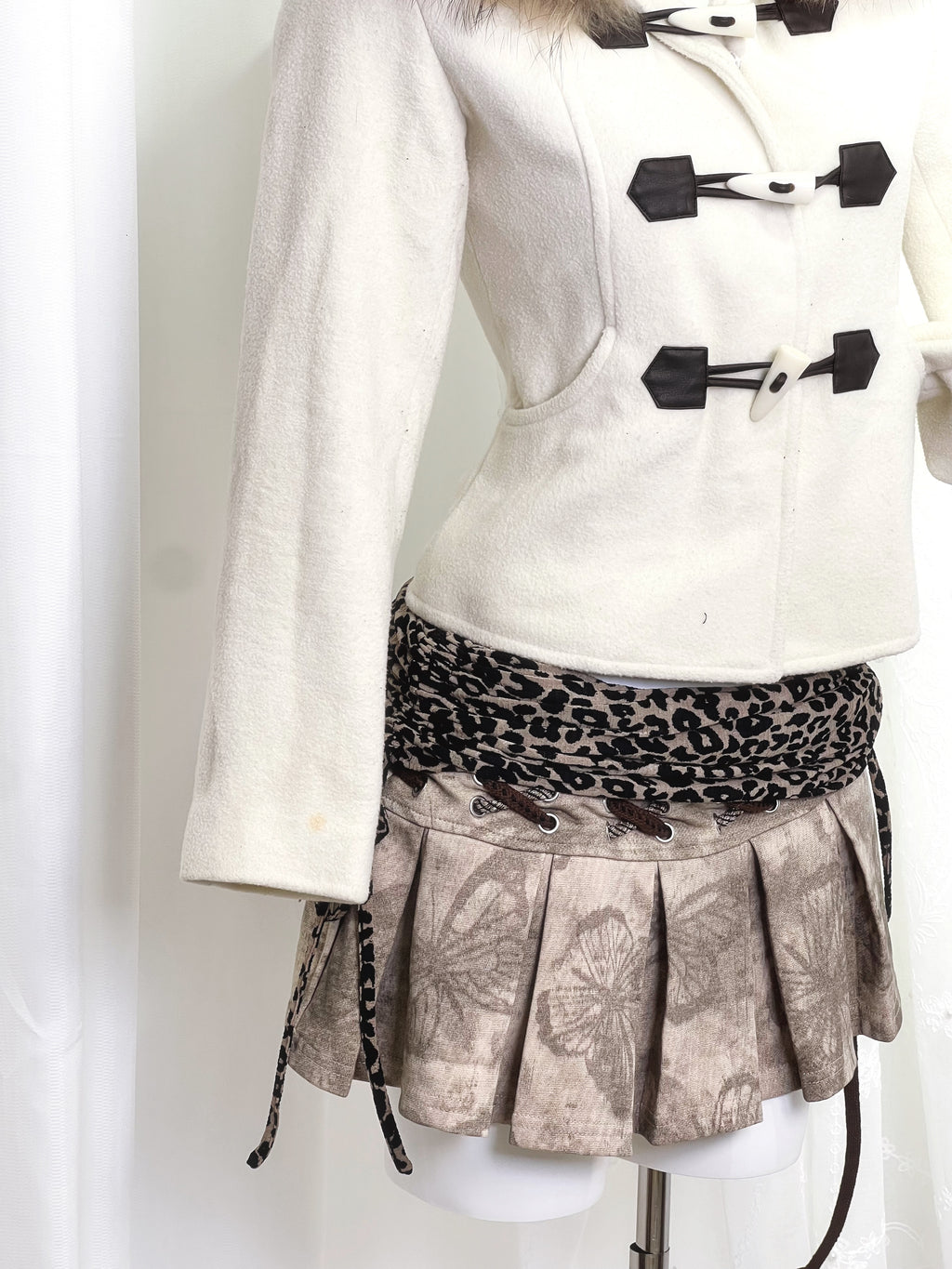 Garu Fur Horn Buttons Coat