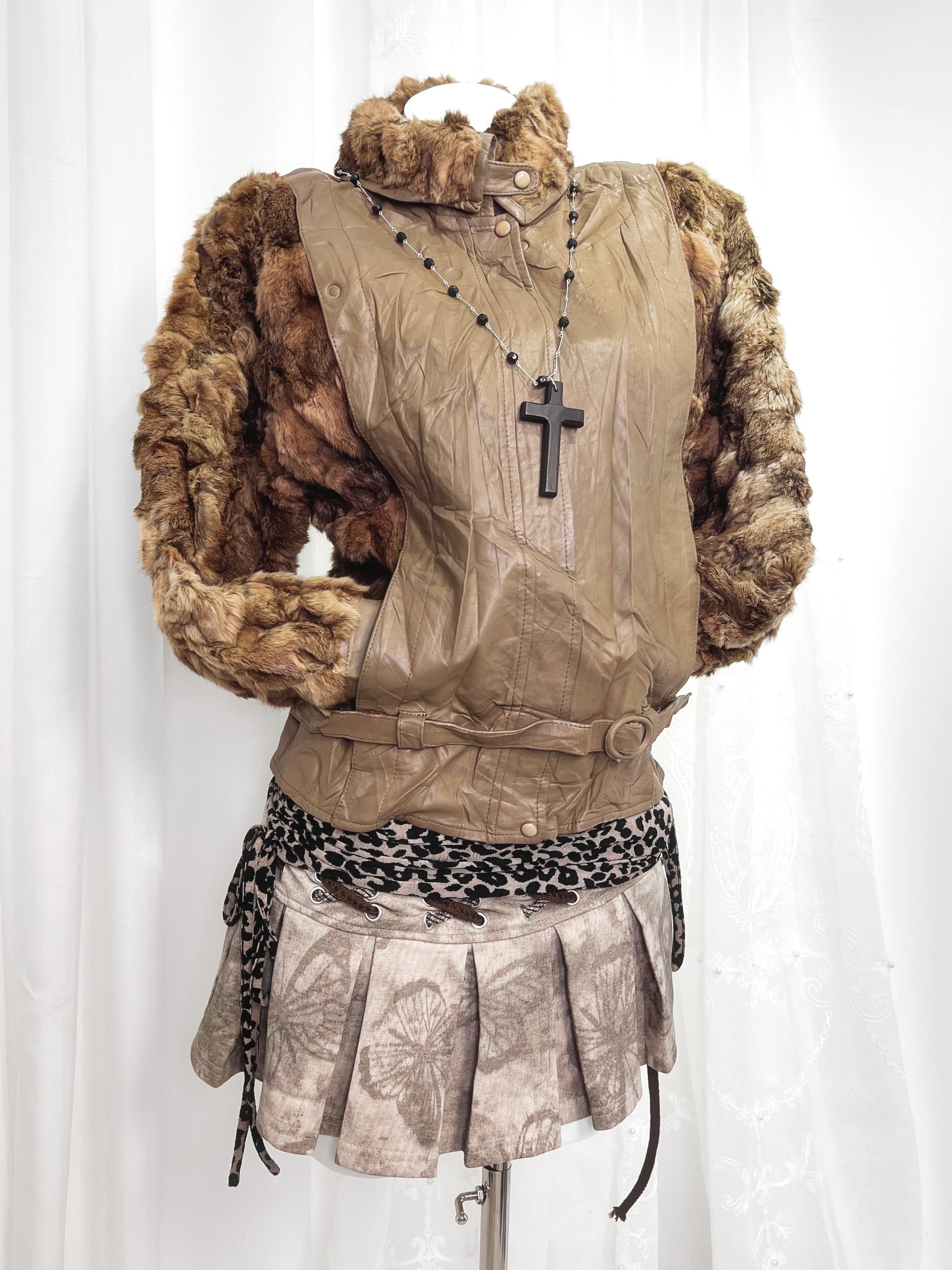 Riley Oversized Faux Leather Bomber