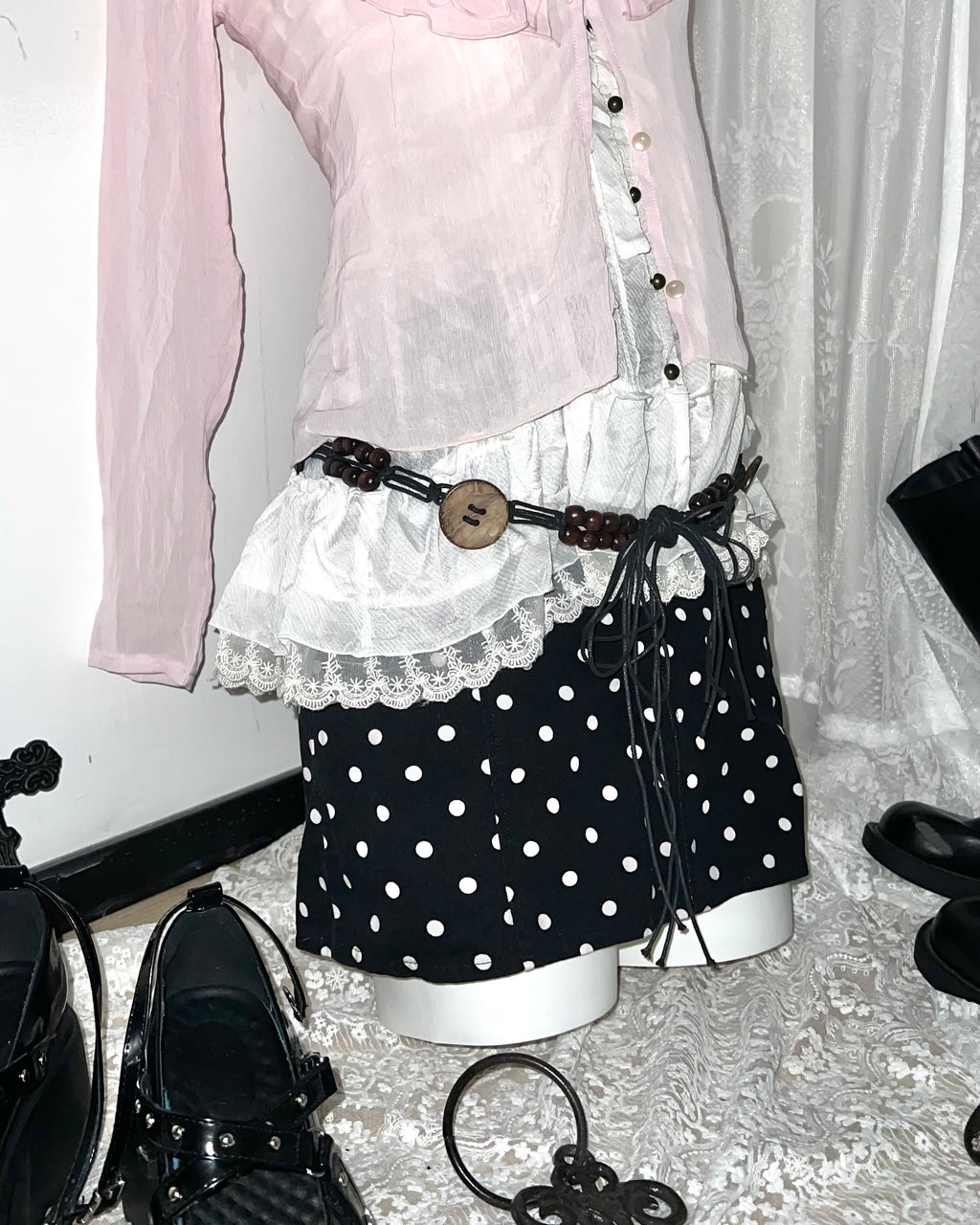 Polka Dot Mini Skirt