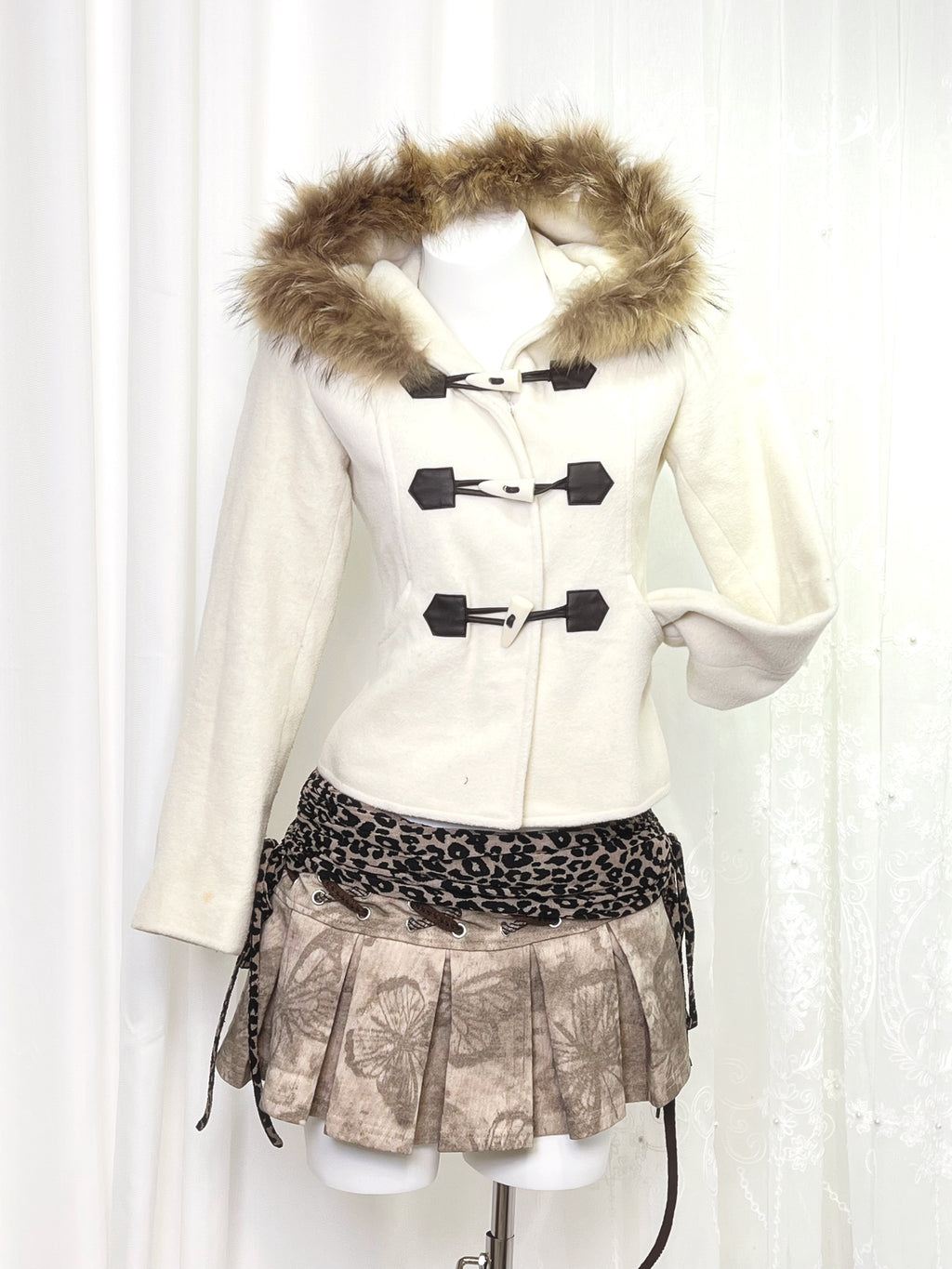 Garu Fur Horn Buttons Coat