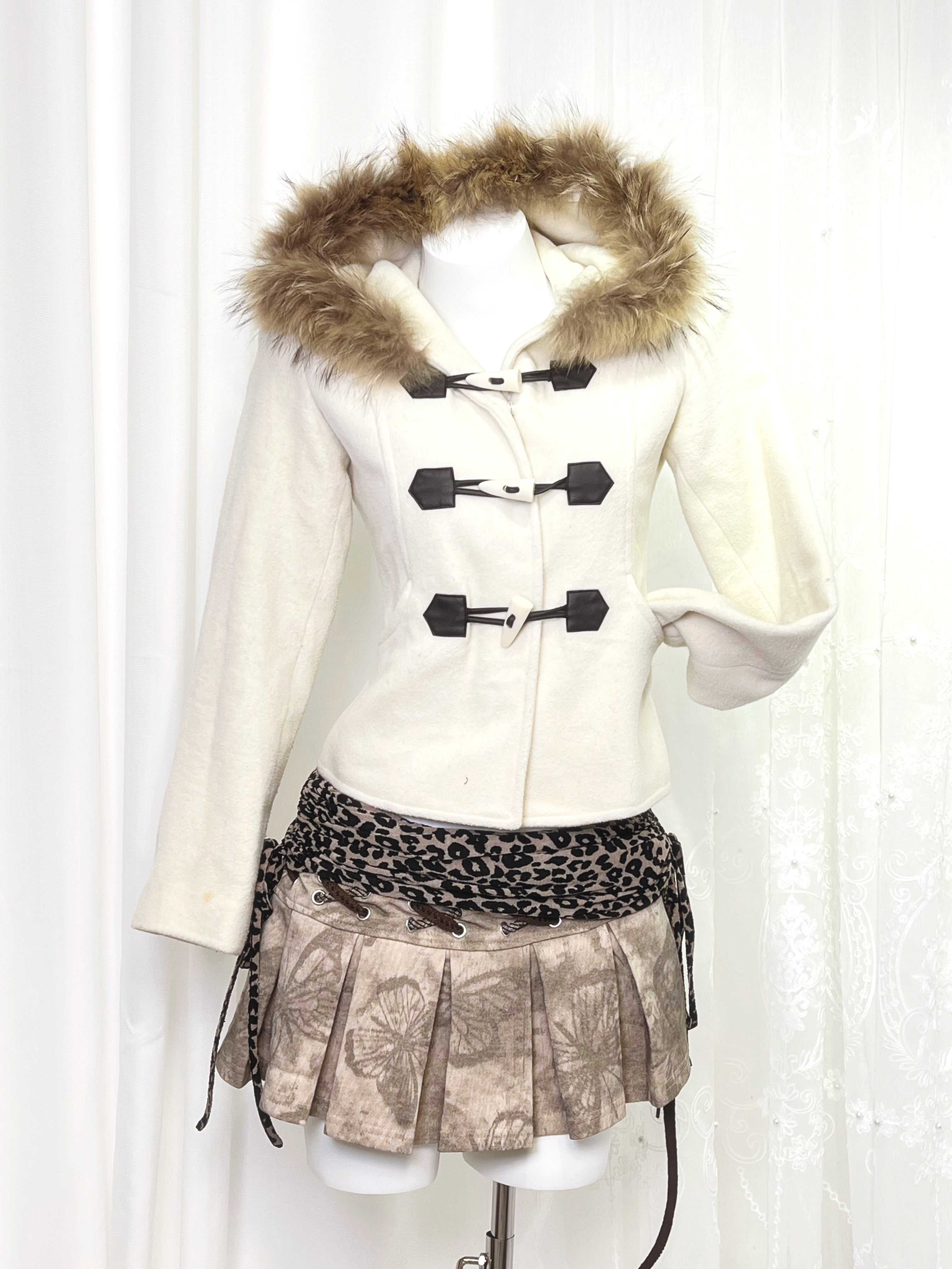 Garu Fur Horn Buttons Coat