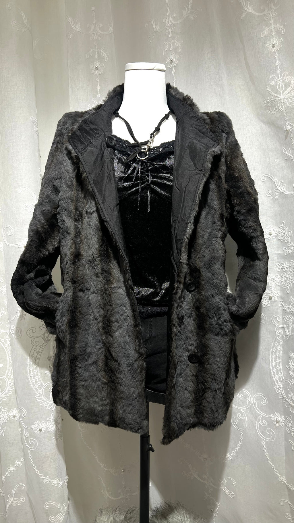 Dark Ask Fur Coat