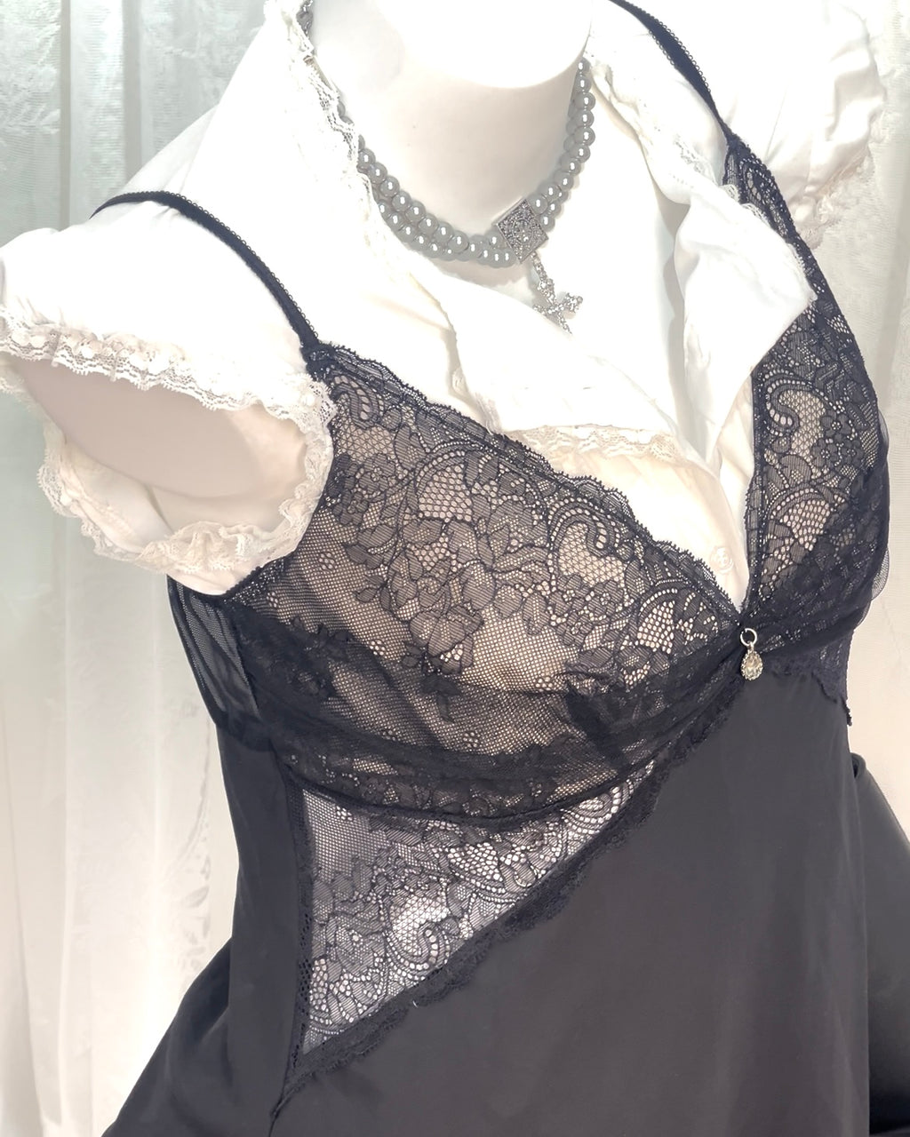 Midnight Lace Slip Dress