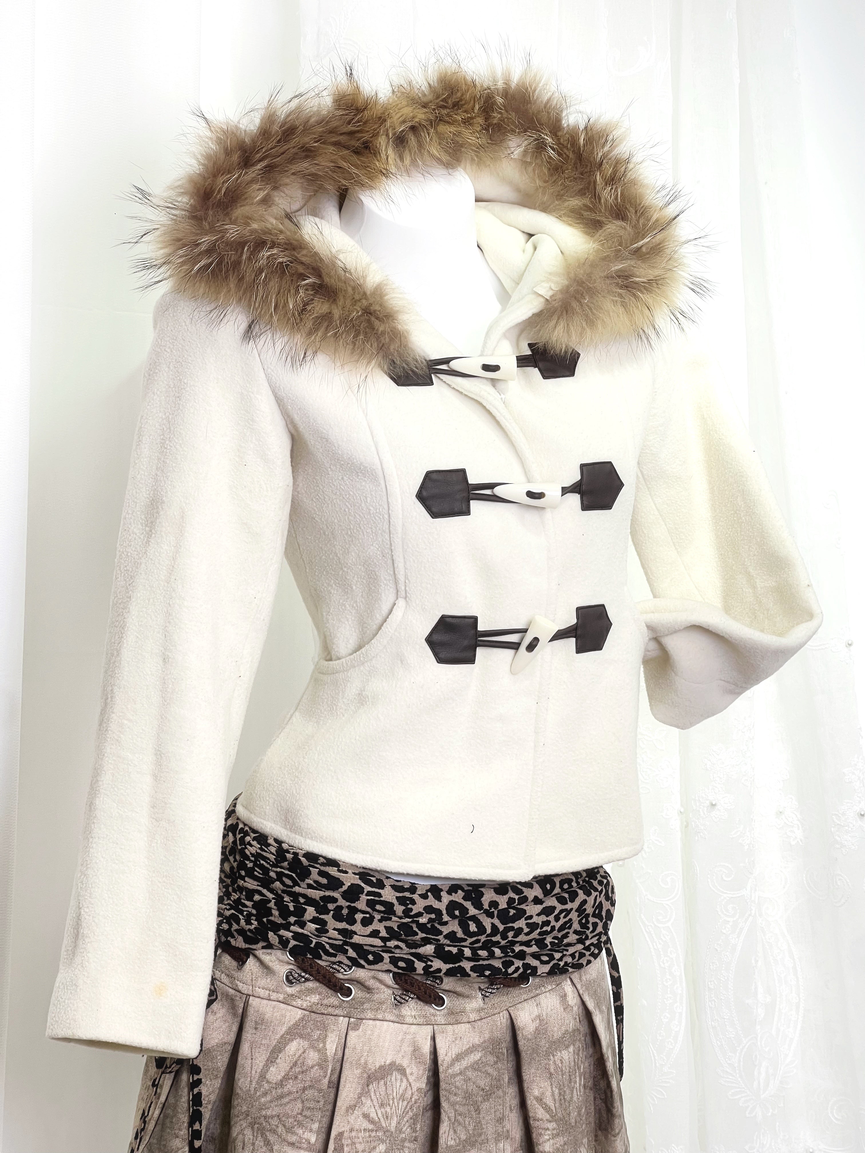 Garu Fur Horn Buttons Coat