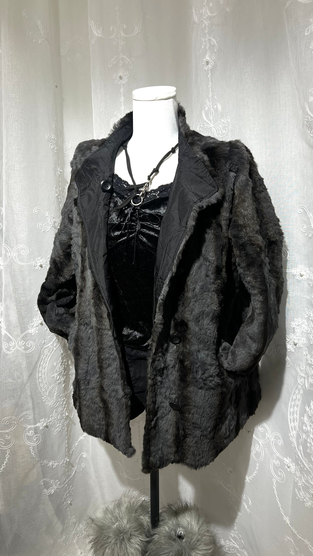 Dark Ask Fur Coat