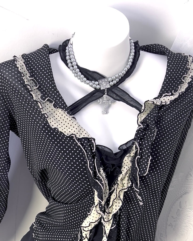 Black Ruffle Tiered Dress