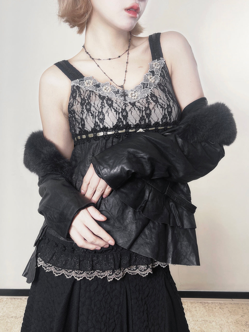 Black Ruffles Vivienne Jacket
