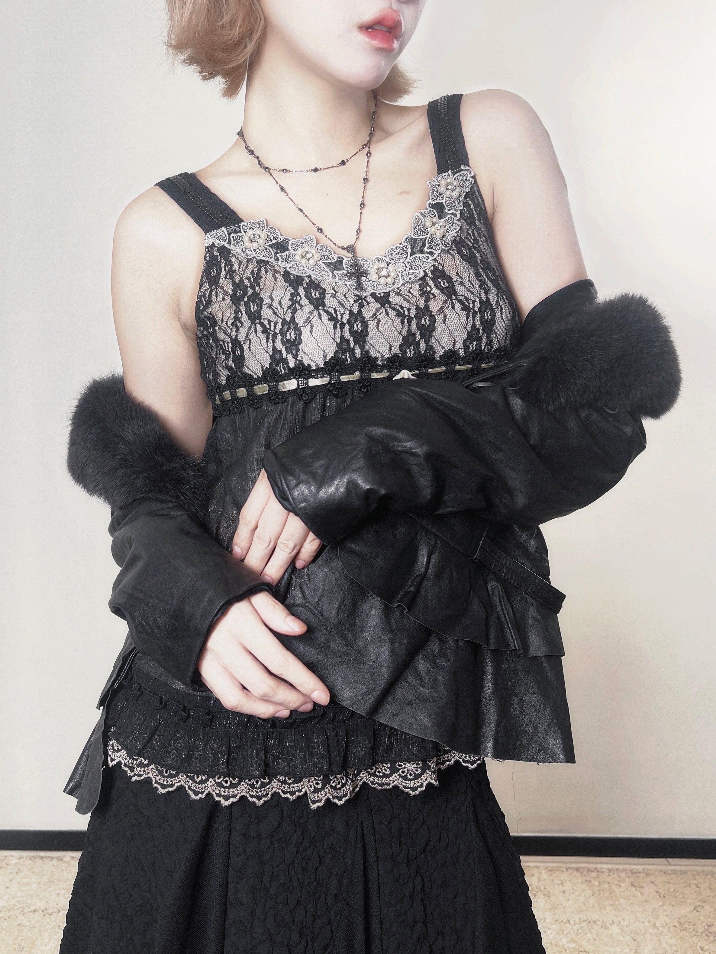 Black Ruffles Vivienne Jacket