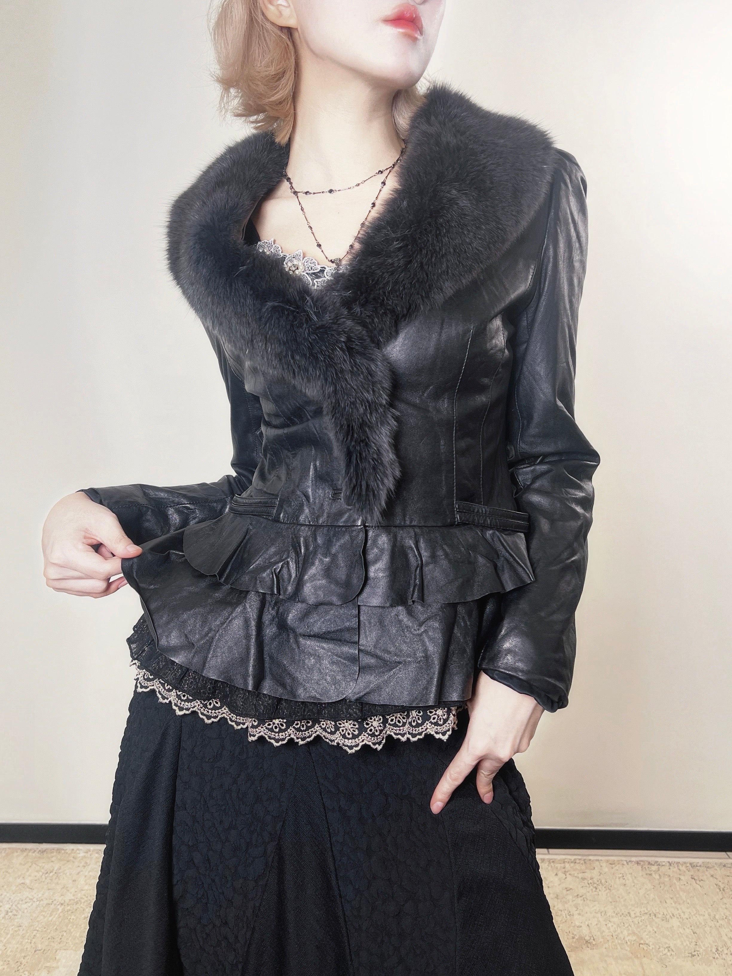 Black Ruffles Vivienne Jacket