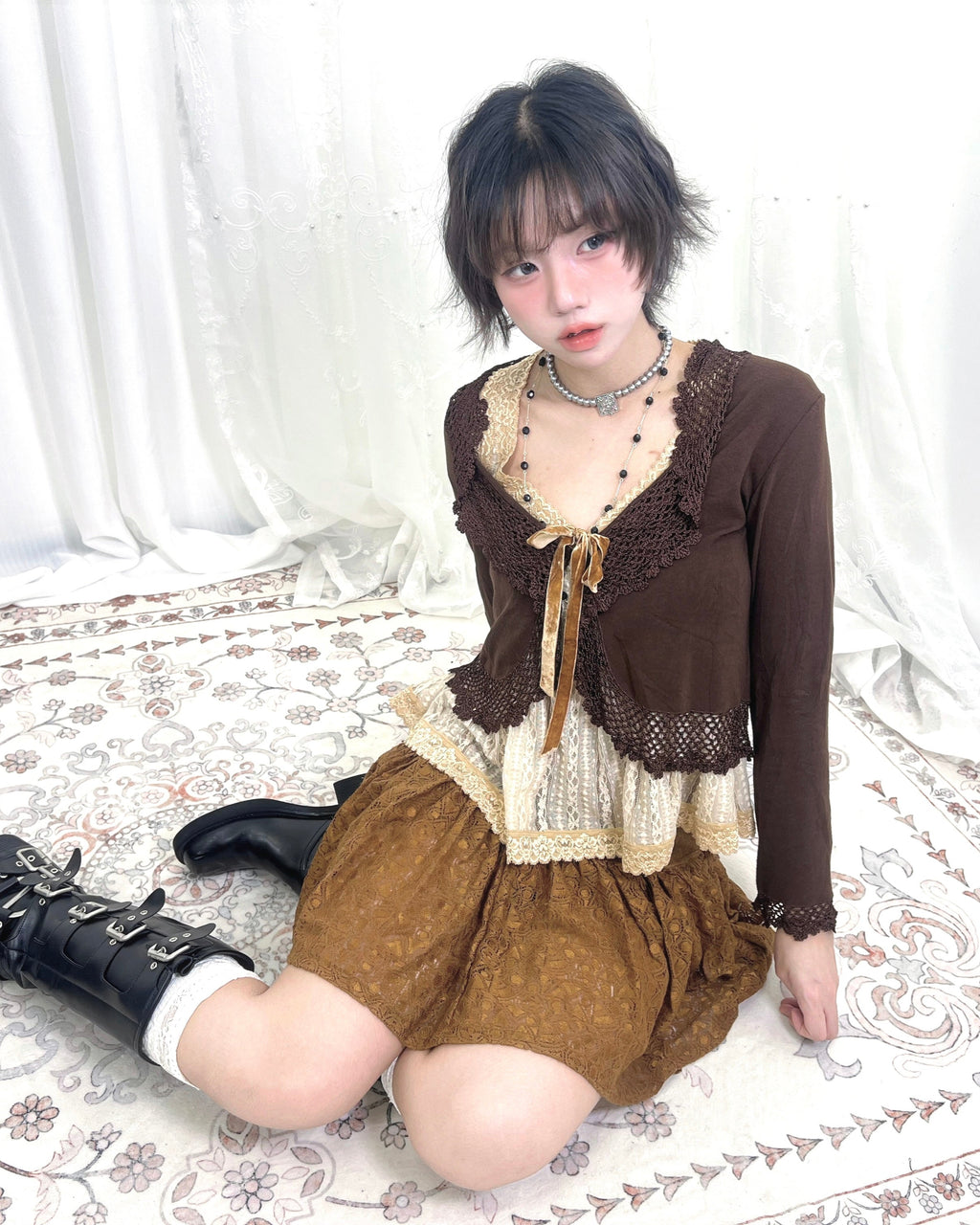 [06D110S] Antique Caramel Kissed Set