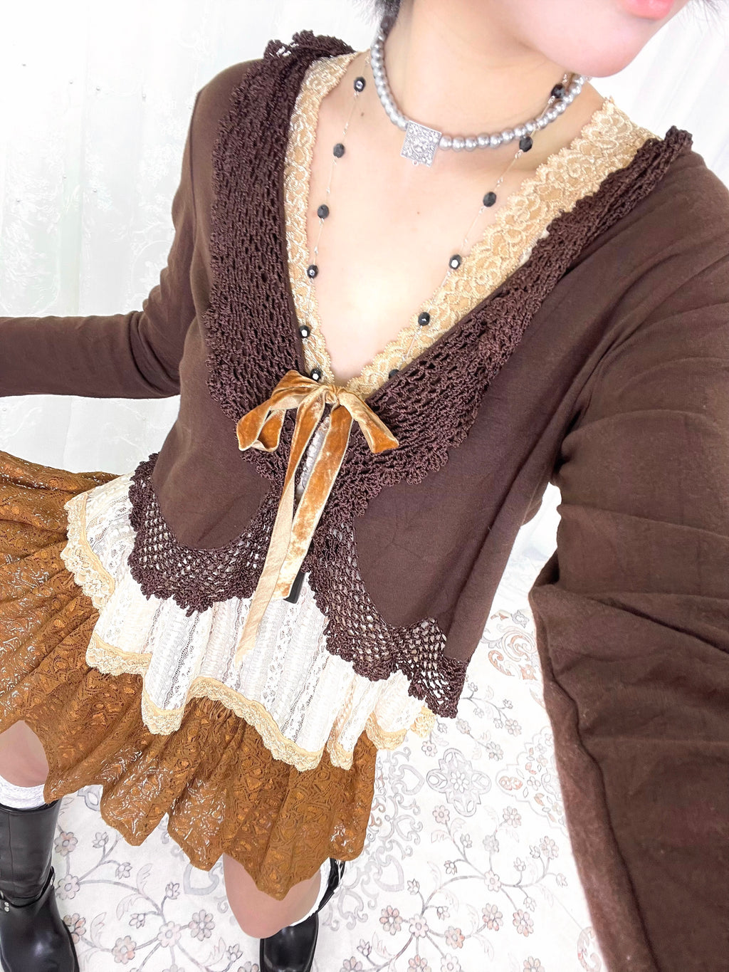 [06D110S] Antique Caramel Kissed Set