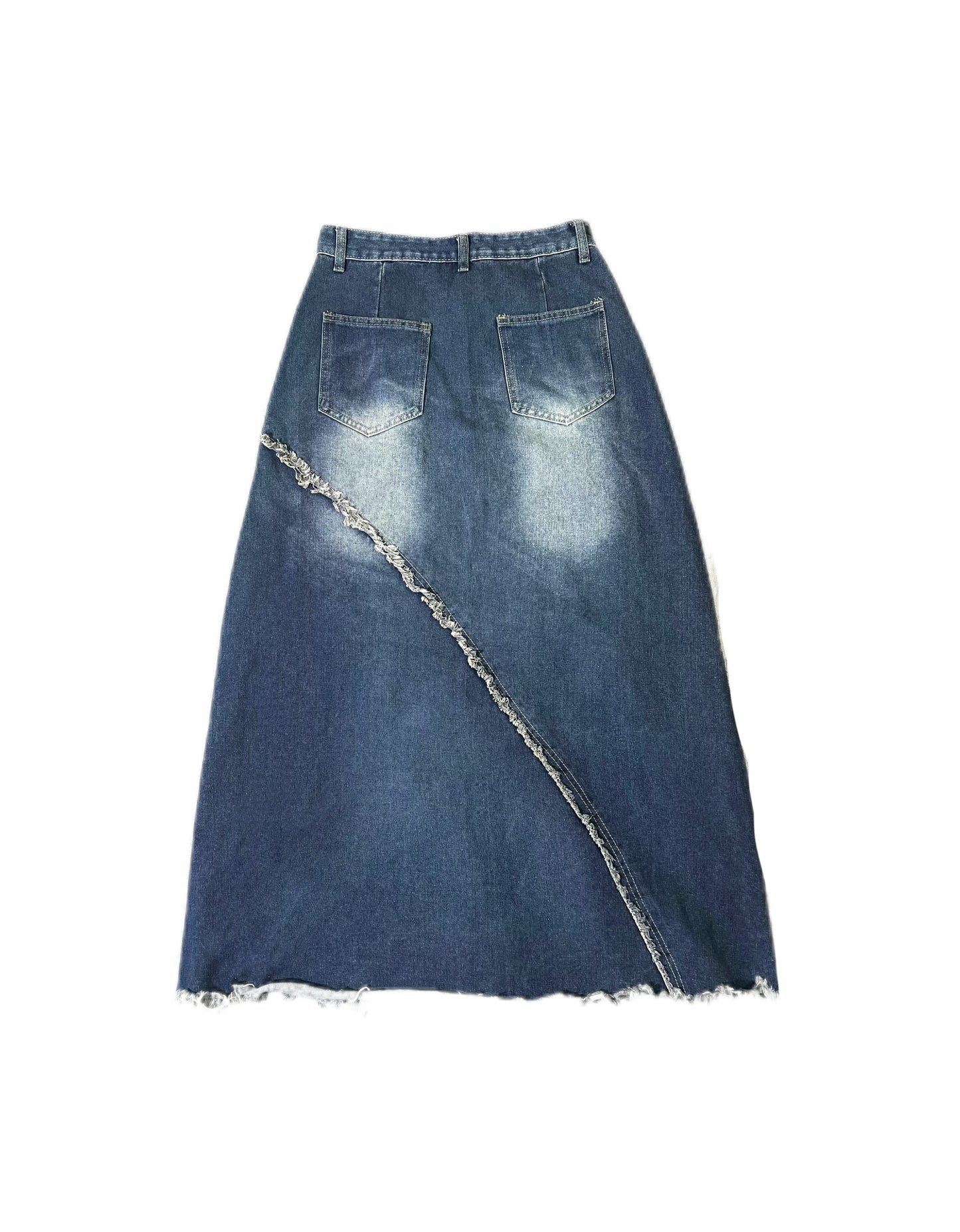 A-line Denim Maxi Skirt