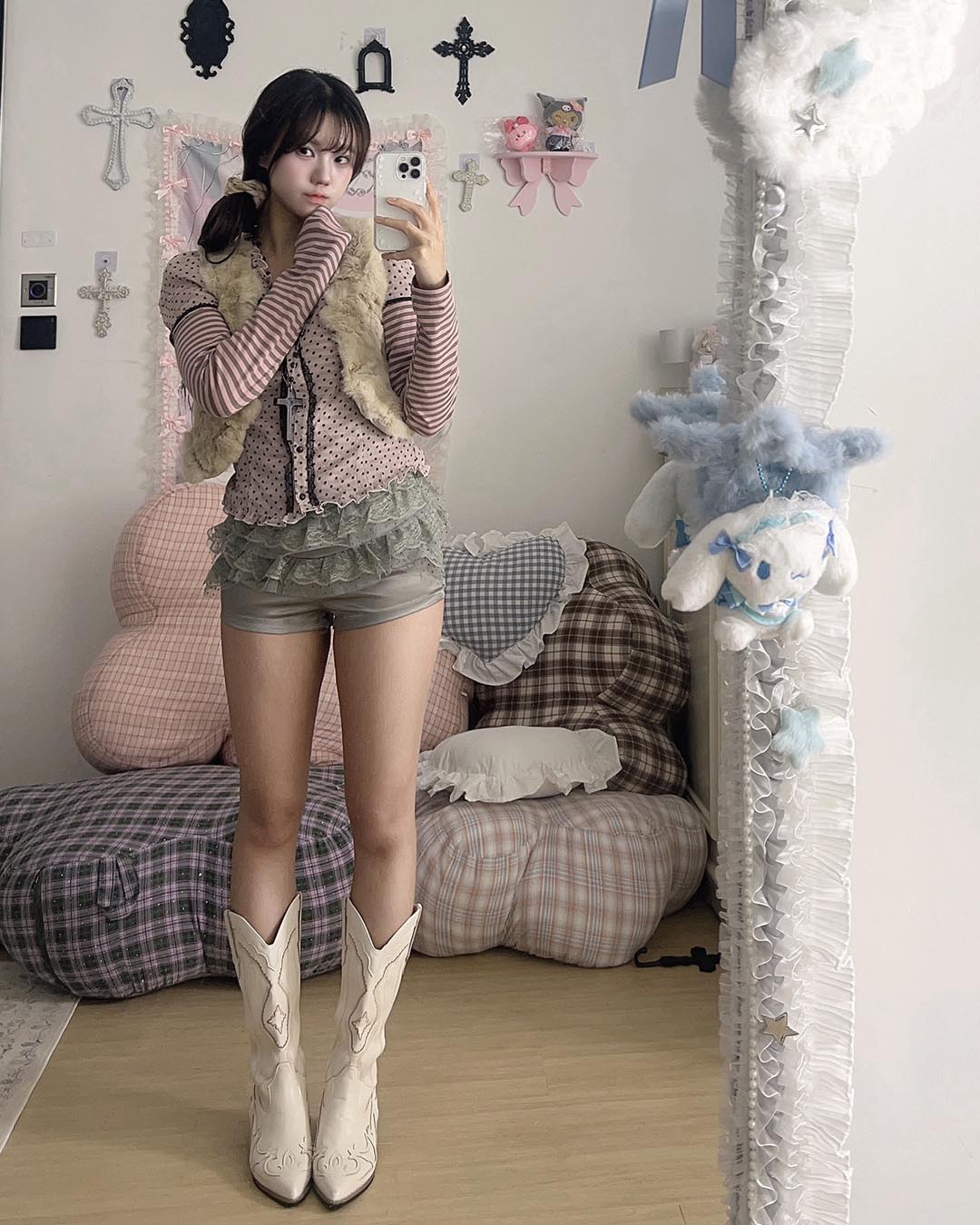 Polka Dots Ruffle Blouse